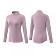thumbnail image 2 of Women's Quarter Zip Pullover Fleece Lined Jacket Athletic Long Sleeve Workout Running Shirts Mock Neck Top with Thumb Holes, 2 of 8
