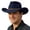 Z20-Navy, variant on Wide Brim Cowboy Hat for Men Roll Up Brim Shapeable Western Cowgirl Fedora Lightweight Summer Beach Sun Hat