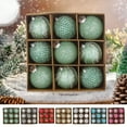 thumbnail image 1 of Juego de 9 Bolas Navideñas de 8 Cm con Lentejuelas y Encaje para Decoración Navideña, Ideal para Regalo y Árbol de Navidad., 1 of 6