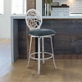 thumbnail image 7 of Armen Living Indoor Lottech Swivel Counter Stool in Brushed Stainless Steel with White Faux Leather, 7 of 7
