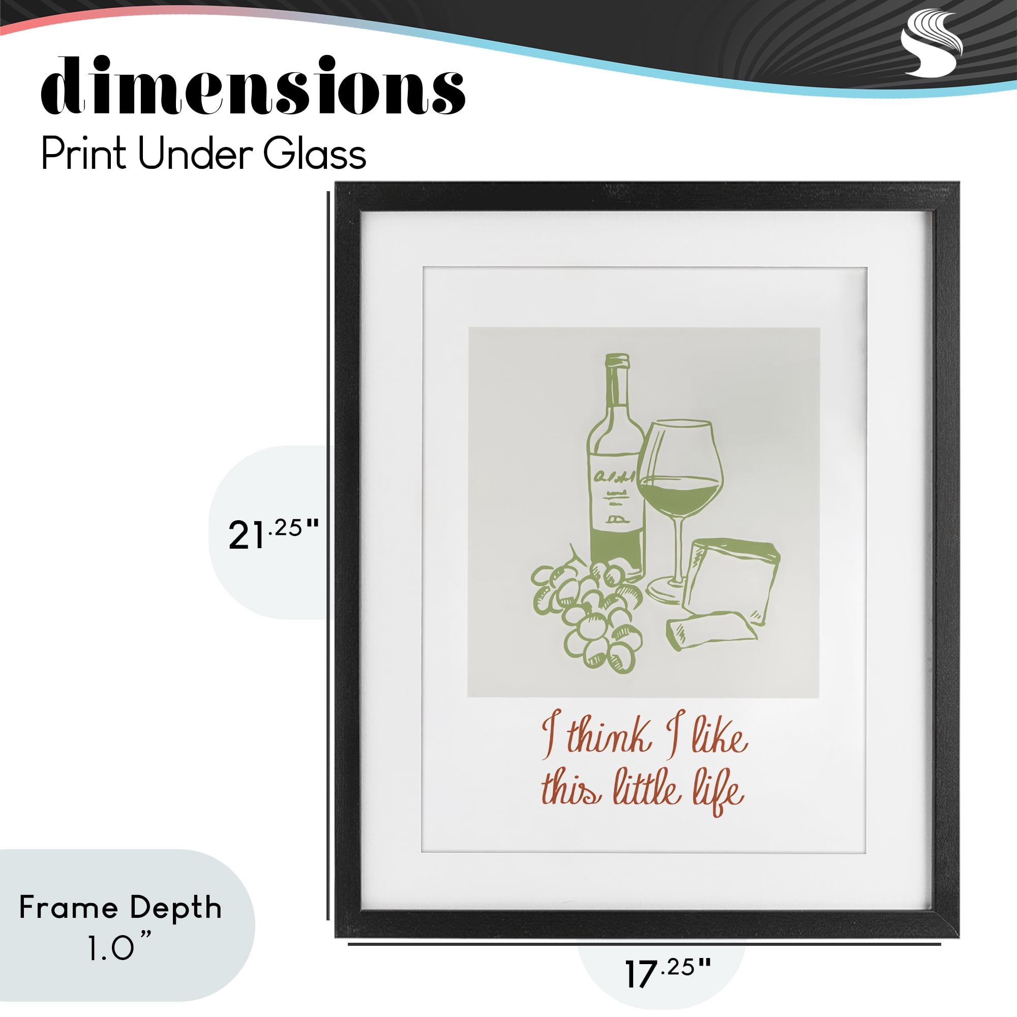 Stupell Industries I Think I Like This Little Life Black Framed Print Under Glass, design by The Prints Vibe