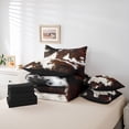 thumbnail image 6 of Erosebridal Cowhide Print 7-Piece Twin Bedding Sets,Rustic Farmhouse Cattle Bedding Comforter Set For Adults,Reversible, 6 of 7