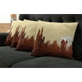 thumbnail image 5 of Ambesonne Cactus Throw Pillow Cover 4 Pack, Arid Country Eco Sunset, 18", Yellow Brown Redwood, 5 of 5