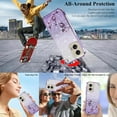 thumbnail image 4 of for Motorola Moto G Stylus 5G 2024 Case Clear Glitter Shiny Motorola Moto G Stylus 5G 2024 Phone Case Silicone Soft Floral Shockproof Cover Pink Slim for Women (Purple), 4 of 14