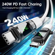 240W USB C Adapter Power Meter Tester, 2 Pack 80Gbps USB C Male to Female Extension Connector with Digital Display, for iPhone 15/16, MacBook, iPad & Headphone, Hub, Laptops, Game Controller