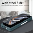 thumbnail image 4 of SaniMore for Samsung Galaxy Z Fold 5 5 (7.6" 2023) Case, Wireless Charging Built-in Tempered Film Protector, Slim Lihtweight Hinge Protection Shockproof Anti-drop Shell, Green, 4 of 11
