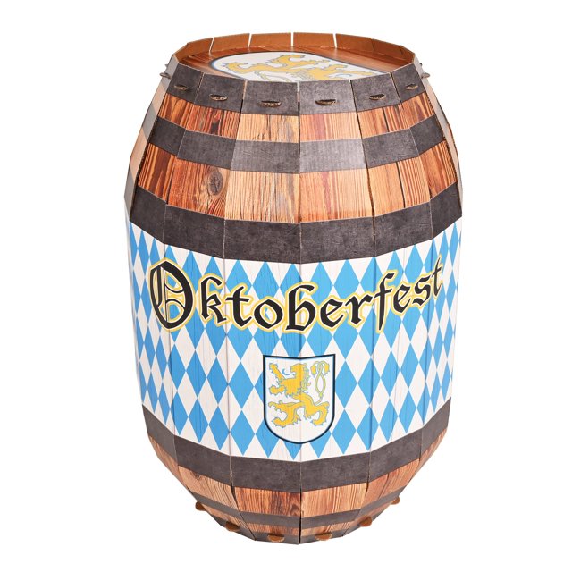 Cartulina decorativa con forma de barril para el Oktoberfest