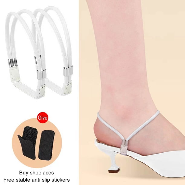 Correas elásticas para tacones altos | Correas de tobillo con diamantes de imitación para mujer | Correas de repuesto antisueltos para tacones y stilettos | Ajustables, reutilizables y desmontables