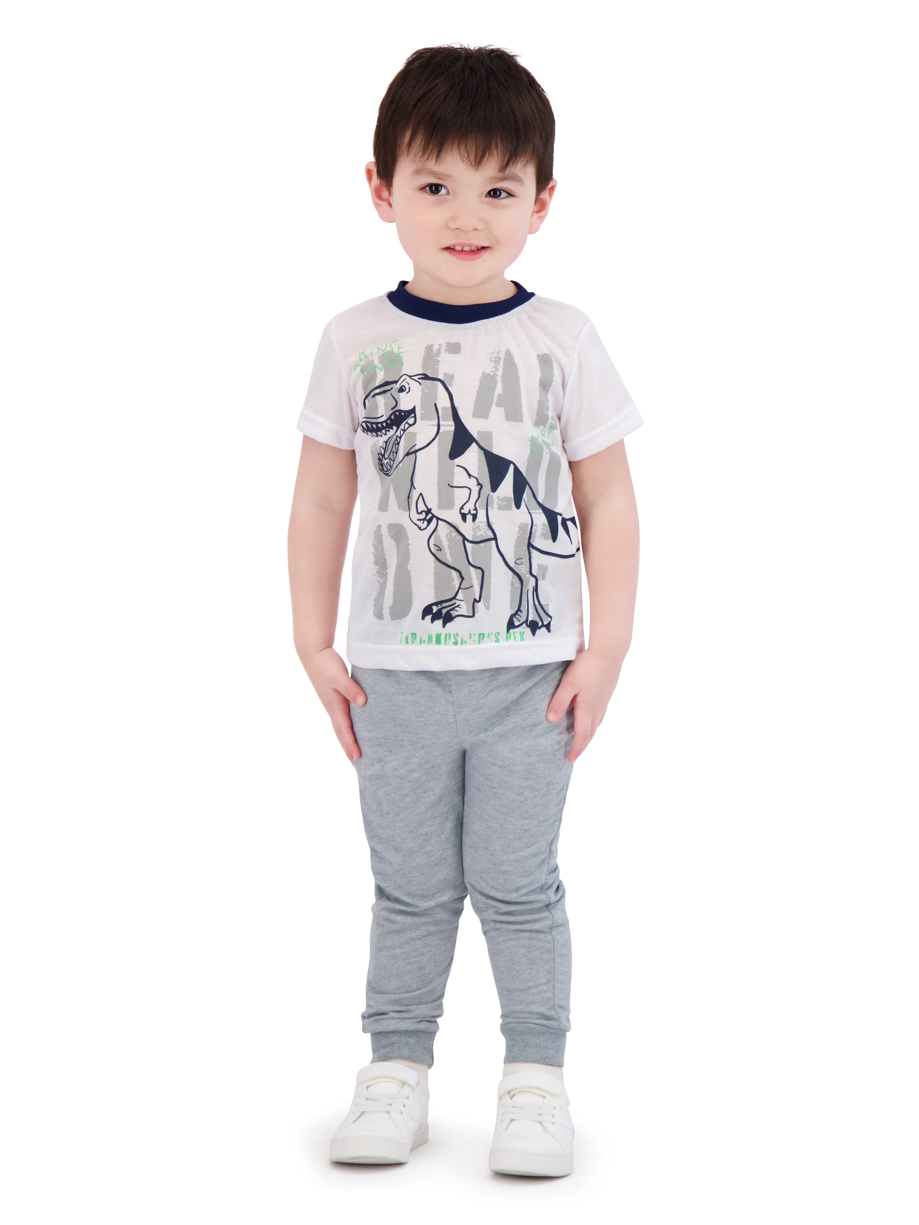 Little Rebels Toddler Boy 3 Piece Jogger Set, Size 2T-4T