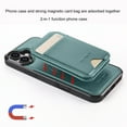 thumbnail image 2 of Allytechgroup Case for iPhone 16 with Detachable Cards Holder, RFID Blocking 2 In 1 Wallet Case with Kickstand Shockproof Back Cover Shell for iPhone 16, Green, 2 of 8