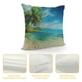thumbnail image 4 of Creowell Tropical Sea Beach Print Throw Pillow Covers Fashion Throw Pillow Case Soft Couch Pillows Decorative Square Pillow Covers for Sofa Living Room White, 4 of 5