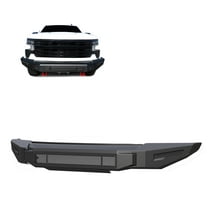 Black Horse Armour II Heavy Duty Modular Front Bumper Modular Matte Black Compatible with 2022-2024 Chevrolet Silverado 1500-AFB-SI23-BU