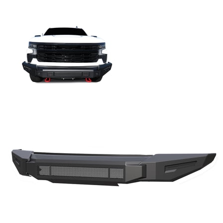 Black Horse Armour II Heavy Duty Modular Front Bumper Modular Matte Black Compatible with 2022-2024 Chevrolet Silverado 1500-AFB-SI23-BU