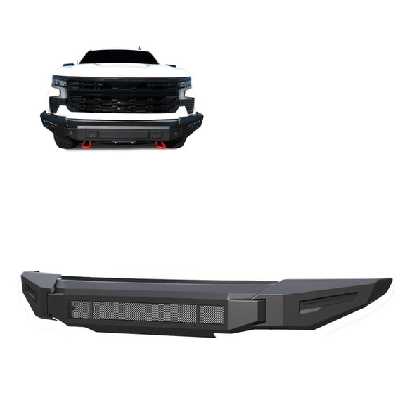 Black Horse Armour II Heavy Duty Modular Front Bumper Modular Matte Black Compatible with 2022-2024 Chevrolet Silverado 1500-AFB-SI23-BU