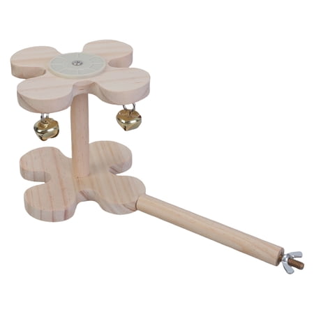 TwhqxjCN Parrot Perch Toy 360 Degree Rotating Interactive Bird Cage Accessories for Small and Large Parrots to Expend Energy