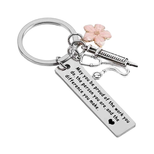 Llavero para enfermera, regalo de agradecimiento, decoración de bolso médico para mujer, colgante de llavero, regalo de cumpleaños, regalo inspirador