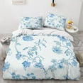 thumbnail image 2 of Chinese Celadon Printing Crib Set, Sports Mattress Protector, 3D Regional Characteristics Design, Microfibre, 3 Piece Set with Zip And 2 Pillowcases, ., 2 of 5