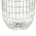 thumbnail image 5 of DecMode 17", 14"H Silver Metal Open Framed Grid Storage Basket with Arched Handles, 2-Pieces, 5 of 13