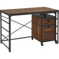 thumbnail image 1 of Bureau en Cornière de 48 Po avec Classeur en Noyer Foncé, 1 of 5