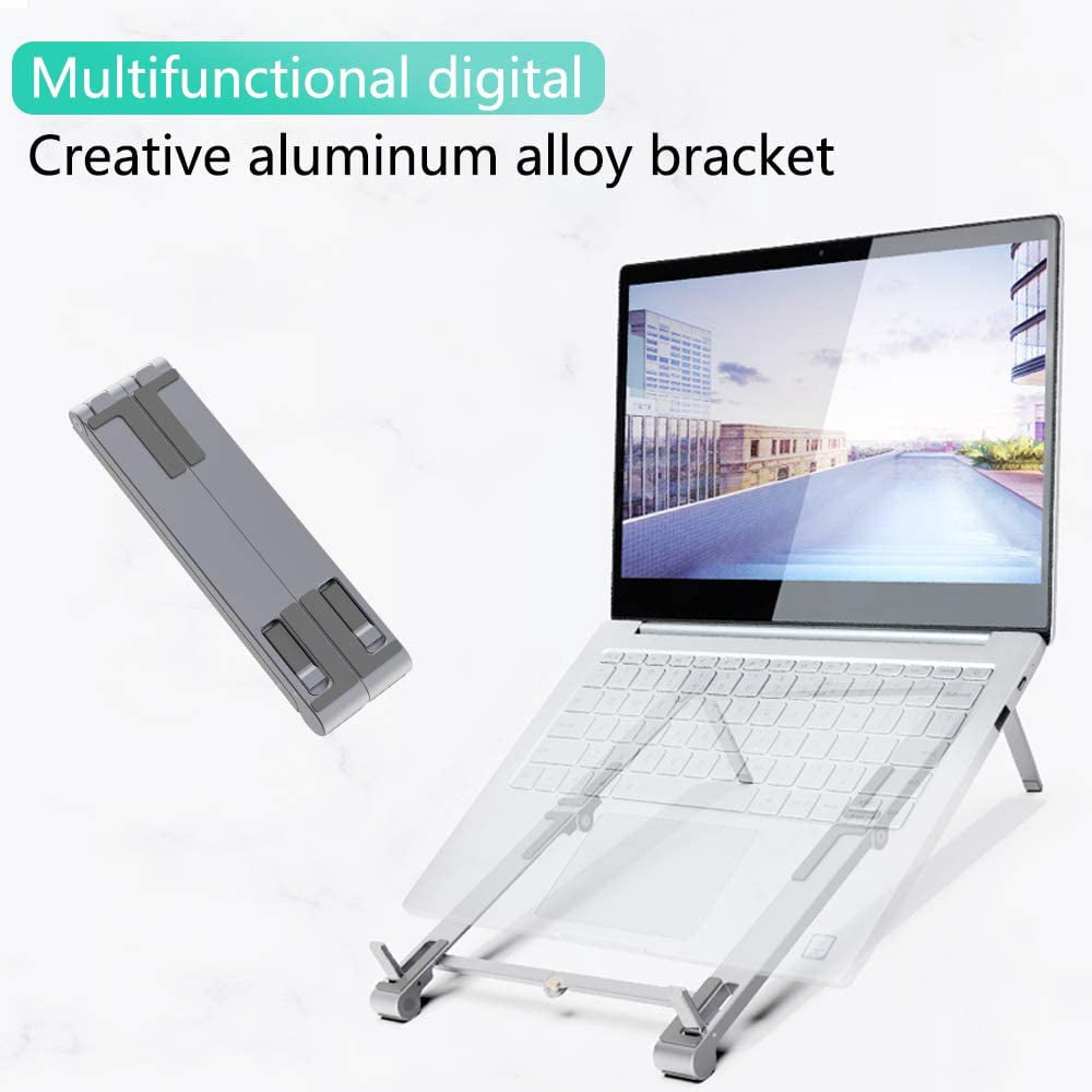 Black Portable Adjustable Laptop Stand Foldable Lightweight Multifunction Notebook Stand Holder for All comptuers