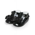 thumbnail image 3 of Newborn Baby Girls Crib Shoes Shiny Mirror PU Leather Bow Buckle First Walkers Soft Soles Non-slip Footwear 0-18M, 3 of 5
