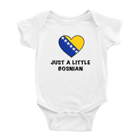 

Just A Little Bosnian Funny Baby Clothing Bodysuits For Boy Girl