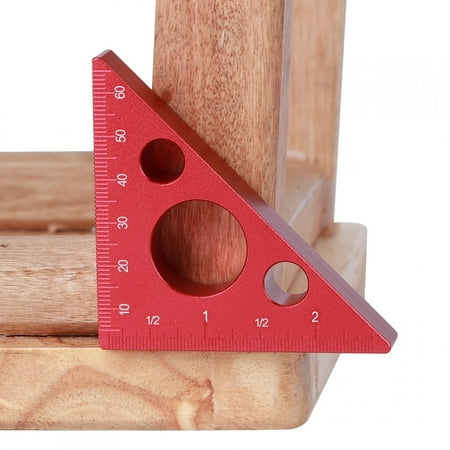 

Fdit Waterproof Carpenter Ruler Woodworking Measuring Tool Right Angle Ruler 2in/6cm For Roofers Builders