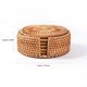 thumbnail image 2 of Posavasos de ratán tejido para tazas, artesanías hechas a mano, posavasos de ratán para bebidas, decoración del hogar, soporte para bebidas de mesa de cocina (6 piezas, marrón) XianweiShao 8390611397999, 2 of 3