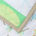 thumbnail image 2 of Sweet Baba 3 PC Organic Cotton Crib Bedding Set for Neutral Baby Boy and Girl,  Portable Standard Crib Set, Safari Woodland Tiger Monkey Nursery Set in White/Green, 2 of 9