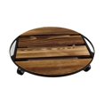 thumbnail image 3 of S SERENABLE Support Roulant pour Plante avec Roues Support pour Plante Robuste en Bois Plateau de Pot de Plante Mobile Rond Déplaceur de Pot de Fleurs pour Cour Arrière Extérieur 30cmx30cm, 3 of 9