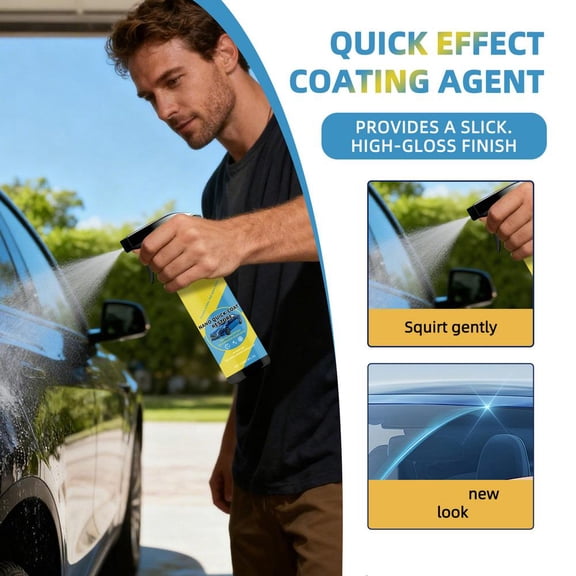 Quick Coat Restore Coating Spray, 2026 Advanced Automobile Quick-Acting Coating Agent, Quick Effect Coating Spray with Dust Proof & Water Repellent