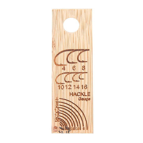 Wooden Convenient To Use Wooden Fish Hook Ruler, Stable Characteristics Fish Hook Ruler, For Measuring Fish Hook Size Fishing Tool Accessory