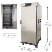 Food Warmer Cabinet 220V Mobile Banquet Trolley Upright Hot Food Holding Cabinet 11 Trays