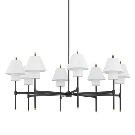 

8 Light Chandelier-26.25 inches Tall and 48.5 inches Wide-Aged Brass/Distressed Bronze Finish Bailey Street Home 116-Bel-4886011