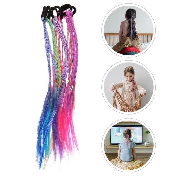 Milisten 6pcs Braiding Hair Extensions for Kids High Temperature Fiber Hair Accessories for Girls and Daily Styling