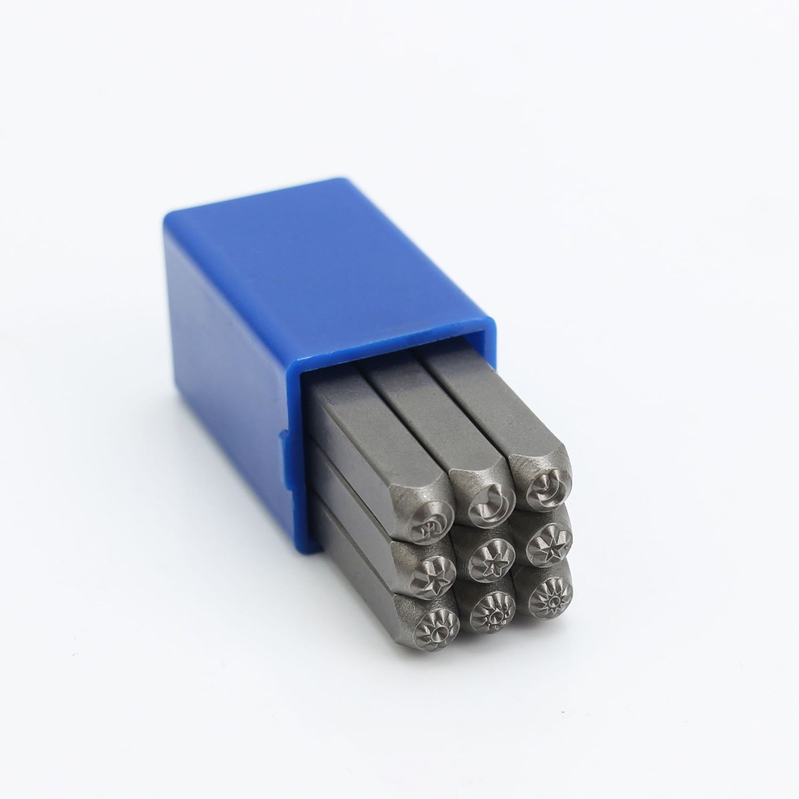 9Pcs Leather Punches Embossing Tool 3mm Sun Star Stamper Metal Punching Tool For Leather Engraving Jewelry Making