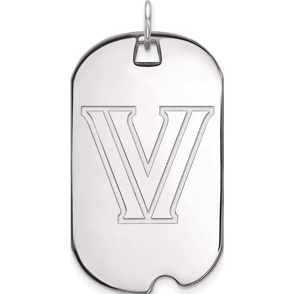 Sterling Silver Rh-Plated Logoart Villanova University Large Dog Tag (46 X 24) Made In United States ss015vil
