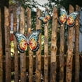 thumbnail image 3 of JINGT Large Metal Butterfly Blue And Color Outdoor Garden Home Decor Wall Art, 3 of 8