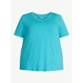 thumbnail image 5 of Terra & Sky Women's Plus Size V-Neck Tee with Short Sleeves, Sizes 0X-4X, 5 of 5