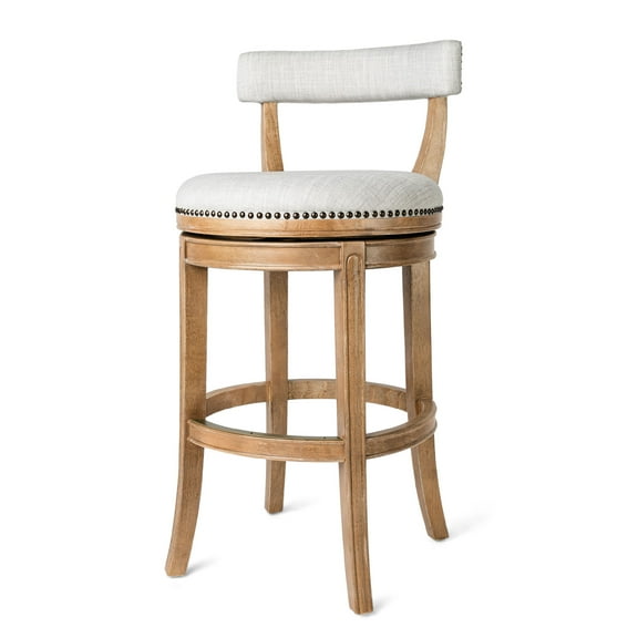 Open Box Maven Lane Kitchen Swivel Stool Weathered Oak, Bar Height 2 Pack