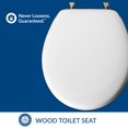thumbnail image 3 of Asiento de inodoro Mayfair 844BN 000 con bisagras de níquel cepillado, 3 of 7