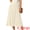 Beige, variant on DARING DIVA Women's Flowy A-Line Midi Skirt Small White