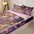 thumbnail image 3 of Castle Fairy Dreamy Initial E Zipper Twin Comforter Sets with Fitted Sheet and 2 Pillowcases,Ribbon Bow Ballet Zipper Bedding Set,Blush Beige Mauve,4-Piece, 3 of 6