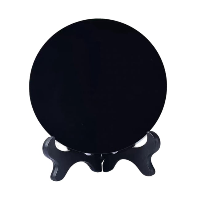 VONKY Obsidienne Cercle Disque Mini Noir Rond S Miroir Miroir Noir P