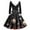 Black, variant on Women's Casual Fashion Plush V-Neck Christmas Printed Dresses, Holiday Print, Retro Style, Party Dress, Comfort Wear, Festive, Elegant,Black,2XL