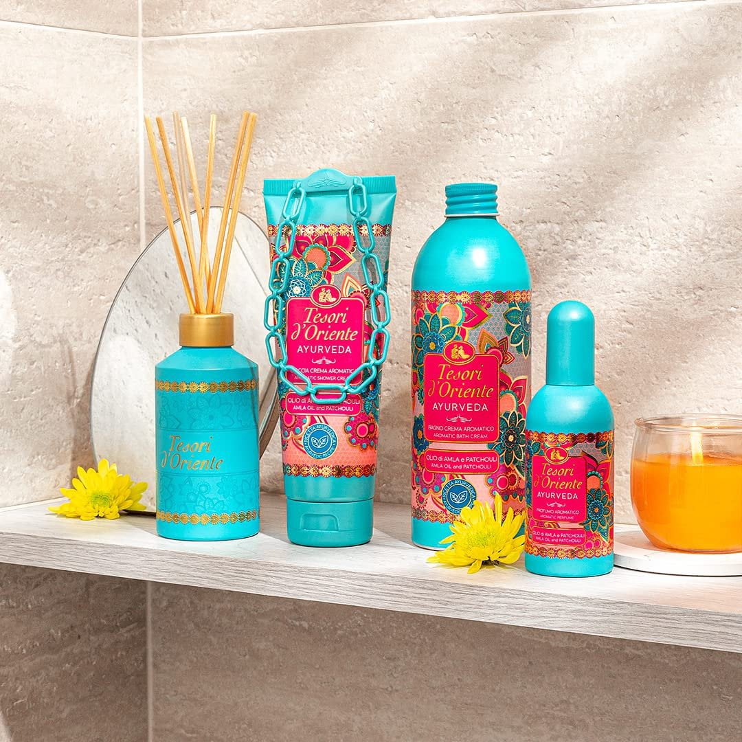 Tesori dOriente Bubble Bath for Women, Foaming Bath, Bath Bubbles for Women Relaxing, Luxurious Body Wash for Women & Skin Care - 500 Ml-16.91 us Fl Oz- [Italian Import ]-Ayurveda