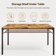 thumbnail image 5 of Aiho Dining Table Set for 6, 7-Piece Kitchen Table Set with 6 Chairs & Storage Shelf for Kitchen, Dining Room - Retro, 5 of 10