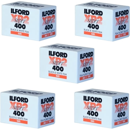 Ritz Camera Pack of 5 Ilford XP-2 Super 400 135-36 Black & White Film