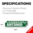 thumbnail image 2 of ANTONIO Classic Street Sign (2 Pack) Childrens Name Room Sign Road Sign | 6" X 24" Plastic Address Sign, 2 of 5