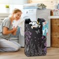 thumbnail image 5 of Yayeee Freestanding Laundry Hamper with Handle Collapsible Large Storage Basket for Clothes, Gothic Floral Print, 5 of 7